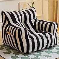 Lazy Sofa Children's Adult Bean Bag Chair Reading Area Living Room Bedroom Leisure Chair Cute Bean Bag(No Fillers)(Color:Black Stripes,Size:Adult)