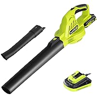 SnapFresh Cordless Leaf Blower - 20V Leaf Blower Cordless with 2.0Ah Li-ion Battery & Fast Charger, 130 MPH 140CFM Electric Leaf Blower Battery Powered Lightweight Sweeper for Sidewalk Hard Surfaces