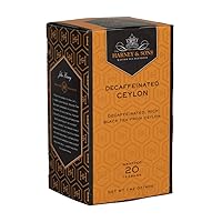 Black Tea, Decaffeinated Ceylon, 20 Tea Bags, 1.26 oz./36 grams