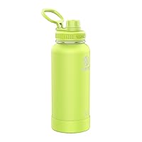Actives Insulated Stainless Steel Water Bottle with Spout Lid, 32 Ounce, Citron Green