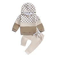 Douhoow Infant Baby Boy Outfits Baby Boy Hoodies Sweatshirt + Drawstring Pants Baby Boy Fall Winter Clothes Set