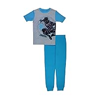 Marvel Boys' Black Panther 2-Piece Snug-Fit Cotton Pajama Set, BLACK PANTHER, 8