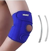 Elbow Brace Support, Reversible Adjustable Sleeve Brace Pads with Dual Stabilizers for Adult Sprain, Joint Pain Relief, Tendonitis, Tennis-Golfer's Elbow Arm Treatment, Weightlifting (Blue)