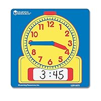 Learning Resources Write and Wipe Student Clocks, Help Kids Practice Time, Clocks for Kids, Write and Wipe Clocks, Homeschool, Classroom, Set of 10