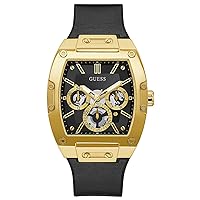 US Men's Gold Tone and White Rectangular Multifunctional Watch One
