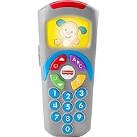 Fisher-Price Laugh & Learn Baby Learning Toy Puppy’s Remote Pretend TV Control with Music and Lights for Ages 6+ Months