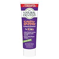 Kids Cavity Zapper Fluoride Gel Toothpaste, Fight Cavities, Strengthen Enamel, Promote Oral Health, No SLS, No Harsh Chemicals, All-Natural Ingredients, Grape Flavor, 5oz Tube
