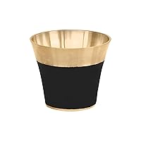 De Kulture Handmade Large Bronze Kansa Glass Ayurveda Cup Tumbler for Milk Water 3.0 x3.5 (DH) inches 280 ML