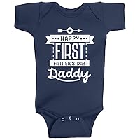 Threadrock Baby Boys' Happy First Father's Day Daddy Infant Bodysuit