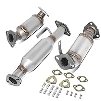 DNA Motoring OEM-CONV-044 3Pcs Factory Style Catalytic Converter Exhaust Pipe Compatible with 08-15 Enclave/Traverse/Acadia 3.6L