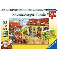 Ravensburger Working on The Farm Jigsaw Puzzle (2 x 12 Piece)