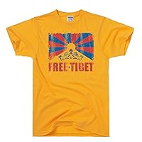 Men's Free Tibet Vintage Print Peace T Shirt