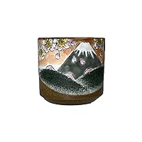 Kutani Japanese Kiln Color Cup Spring Fuji