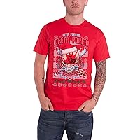 Five Finger Death Punch T Shirt Zombie Kill Xmas Band Logo Official Mens Red