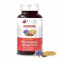 MK Cholesterol Management Heart Health | Omega 3 6 9 + Phytosterol Plant Sterols | Lipid Profile Immunity Support Supplement - 60 Vegetarian Capsules...