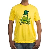 Fitted T-Shirt Frog with Top Hat - Sunshine, Large