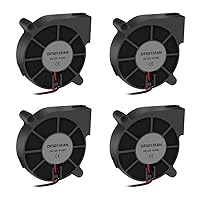 5015 Brushless Cooling Fan 4PCS 3D Printer Blower DC 12V Fans 50x50x15mm Fan for Hotend Extruder Heat Sinks with 2 Pin Terminal and Other Small Appliances Series Repair Replacement(12V 0.18A)