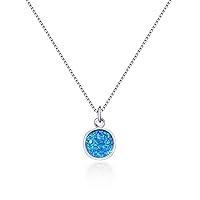 Adabele 1pc Natural Druzy Crystal Round Pendant Gemstone Necklace 18 inch Electroplated Healing Raw Chakras Stone Hypoallergenic Tarnish Resistant Women Jewellery