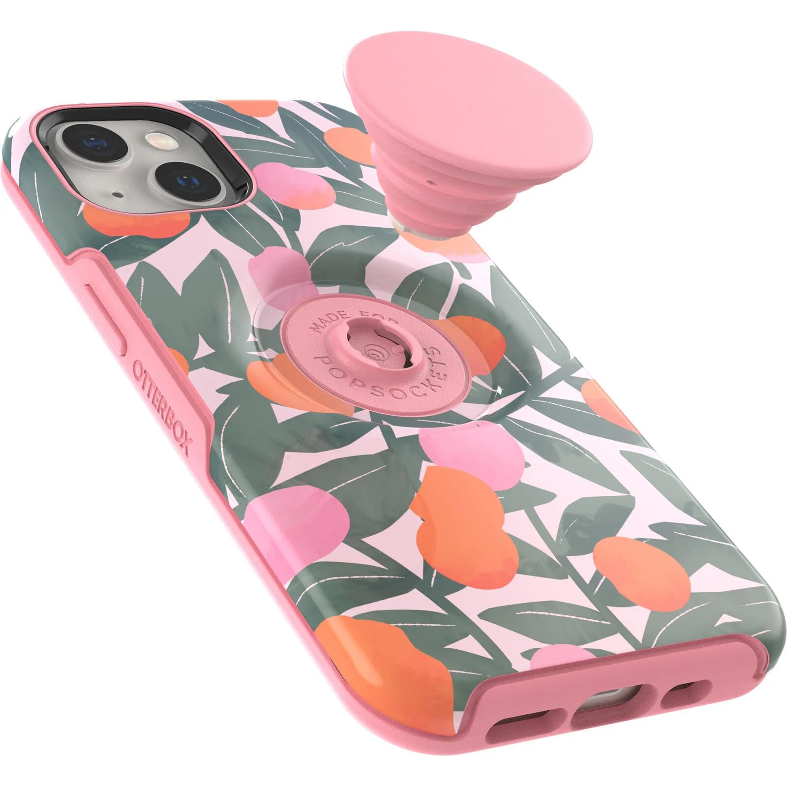 OtterBox + Pop Symmetry Series Case for iPhone 13 (Only) - Non-Retail Packaging - Stay Peachy (Pink Graphic)