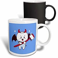A Devilish Toothache Cute Little Demon Vector Art - Mugs (mug-376648-3)