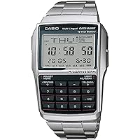 Casio DATA BANK DBC-32D-1A Men's Digital Watch, Silver, Metal Band, Overseas Model, Metal Band DBC-32D-1A, Bracelet Type