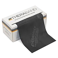 THERABAND Resistance Bands, 6 Yard Roll Professional Latex Elastic Band For Upper & Lower Body, Core Exercise, Physical Therapy, Pilates, Home Workouts, Rehab, Black, Special Heavy, Advanced Level 1