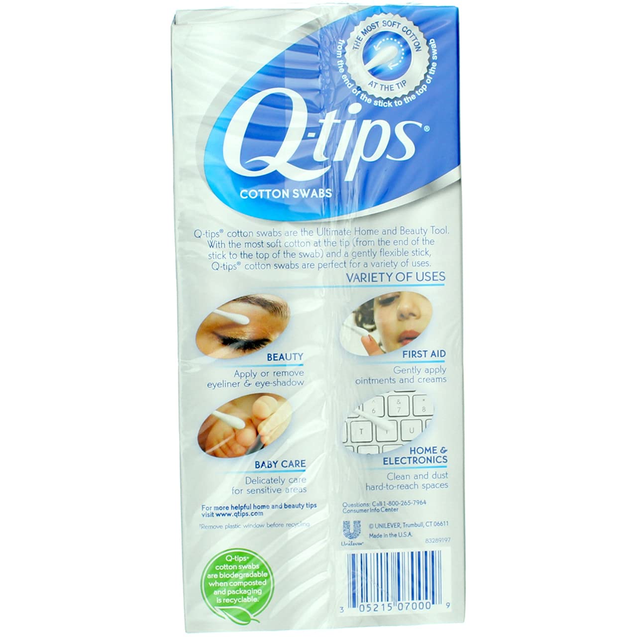 Q-Tips Q-Tips Flexible Cotton Swabs, 170 each (1 Pack)