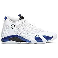 Nike Air Jordan 14 Retro Hyper Royal 2020 Basketball Running Sneakers Casual Shoes 487471-104 Mid-Cut White Blue Black