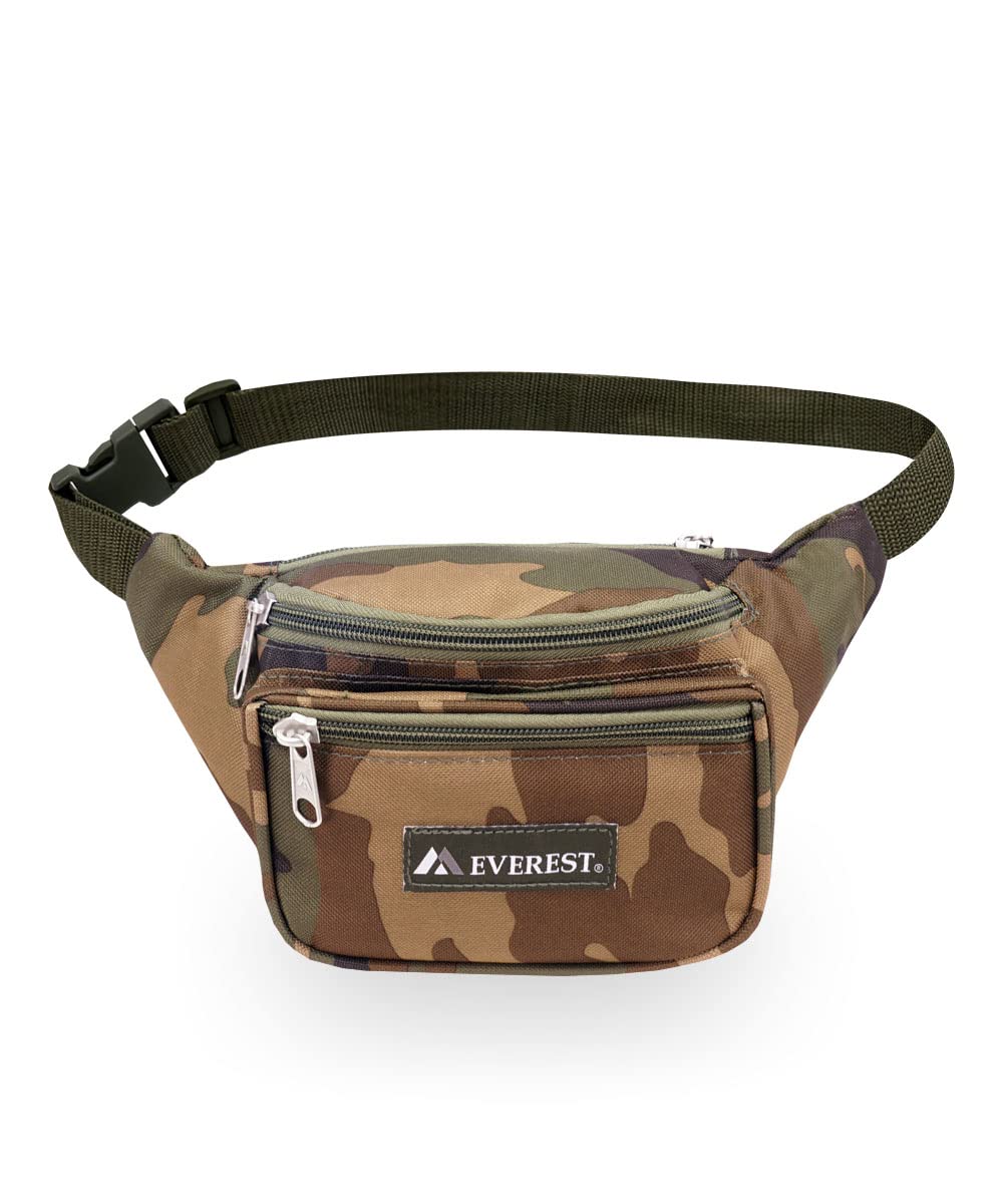 Everest Woodland Camo Waist Pack, One Size,C044KD-CAMO