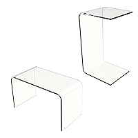 Lavish Home Acrylic Desk-Multipurpose Modern Furniture for Use as Lap, Coffee, Side or End Table in Living Rooms and Offices, 24