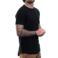 ShirtBANC Hipster Hip Hop Elong Drop Cut Mens Shirt Dance Dropcut Tshirt