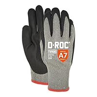 MAGID D-ROC Lightweight Hyperon NitriX Grip Technology Palm Coated Work Gloves – Cut Level A7 (1 Pair)