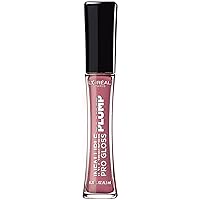 L'Oreal Paris Infallible Pro Gloss Plump Lip Gloss with Hyaluronic Acid, Long Lasting Plumping Shine, Lips Look Instantly Fuller and More Plump, Mauve Glow , 0.21 fl. oz.