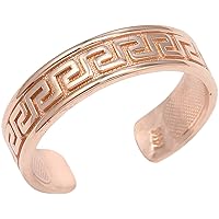 ROSE GOLD GREEK KEY TOE RING - Gold Purity:: 14K