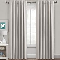 H.VERSAILTEX Blackout Curtains Thermal Insulated Window Treatment Panels Room Darkening Blackout Drapes for Living Room Back Tab/Rod Pocket Bedroom Draperies, 52 x 96 Inch, Stone, 2 Panels