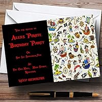 Pirate Theme Personalized Birthday Party Invitations