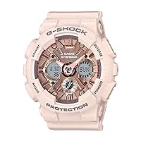 CASIO Women's G Shock Stainless Steel Quartz Watch with Resin Strap, Pink, 29 (Model: GMA-S120MF-4ACR)