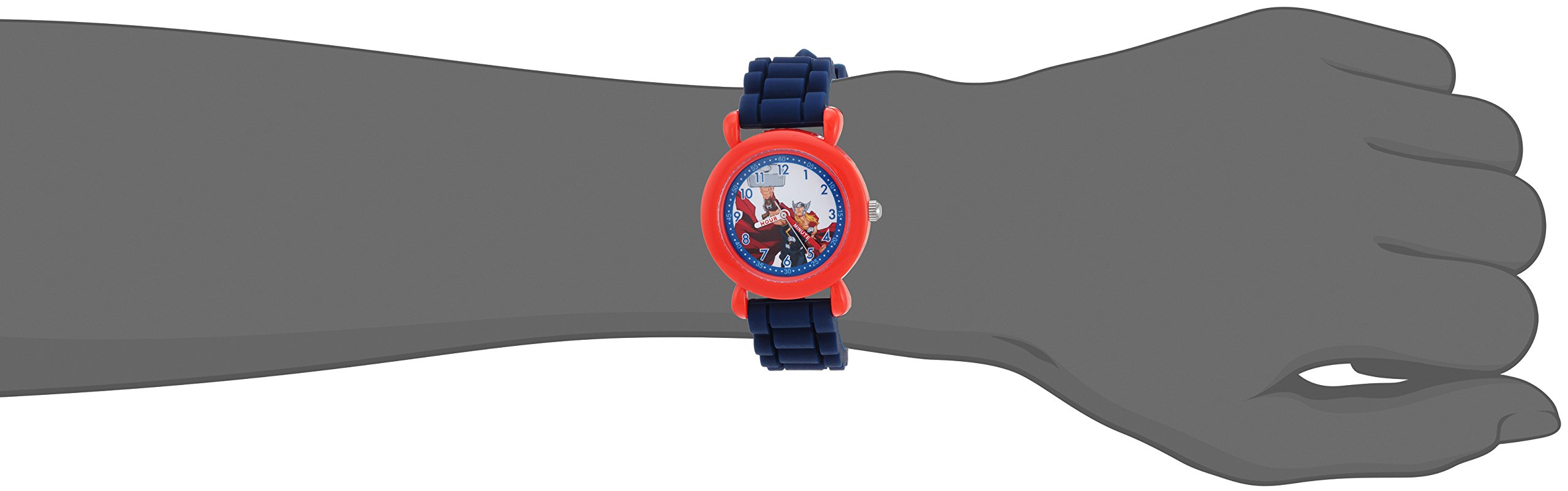 Marvel Captain America Kids' WMA000237 Avenger Analog Display Analog Quartz Blue Watch