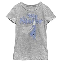 Disney Frozen 2 Big Sister Girl's Heather Crew Tee