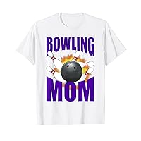 Bowling Ball & Pin Flower Funny Women Love Bowling Gaming T-Shirt