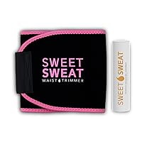 Sports Research Sweet Sweat Coconut Stick + Sweet Sweat Pink Waist Trimmer (Small)…