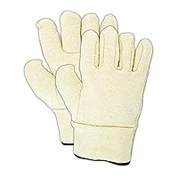 TG941RLI3N Terry Master Cut and Sewn Loops-In Terrycloth Glove with Gauntlet Cuff, Ladies (Fits Medium), Brown Natural, Men's (Fits Large) (Pack of 12)