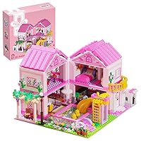 Friends House Building Sets, Villa House Building Blocks Toy，at Home Alone Building Toys for Girls, 1523 Pieces Mini Bricks