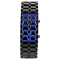 FANMIS Fashion Men's Simple Youth Sports Watch Electronic Binary Digital LED Lava Alloy Rectangular Chain Watch