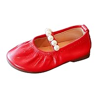 Girls Furry Slippers Toddler Pearl Girl Dress Shoes Girl Ballet Flats Party School Softball Slides Youth Girls