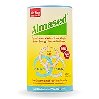Almased Vanilla Meal Replacement Shake - Low-Glycemic High Plant Base Protein Powder- Nutritional Weight Health Support Supplement - Vanilla Flavor - 17.6 oz (1.1 Pound (1 Pack))