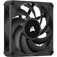 Corsair AF120 Elite, High-Performance 120mm PWM Fluid Dynamic Bearing Fan with AirGuide Technology (Low-Noise, Zero RPM Mode Support) Single Pack - Black