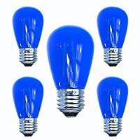 Dark Blue S14 LED Filament Bulbs - Box of 5