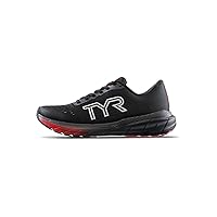 TYR Unisex RD-1X Running Athletic Shoes Sneaker, Black/Red, 12 US Men