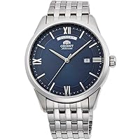 Orient Mechanical Contemporary Day-Date Sunray Blue Dial Steel Watch RA-AX0004L
